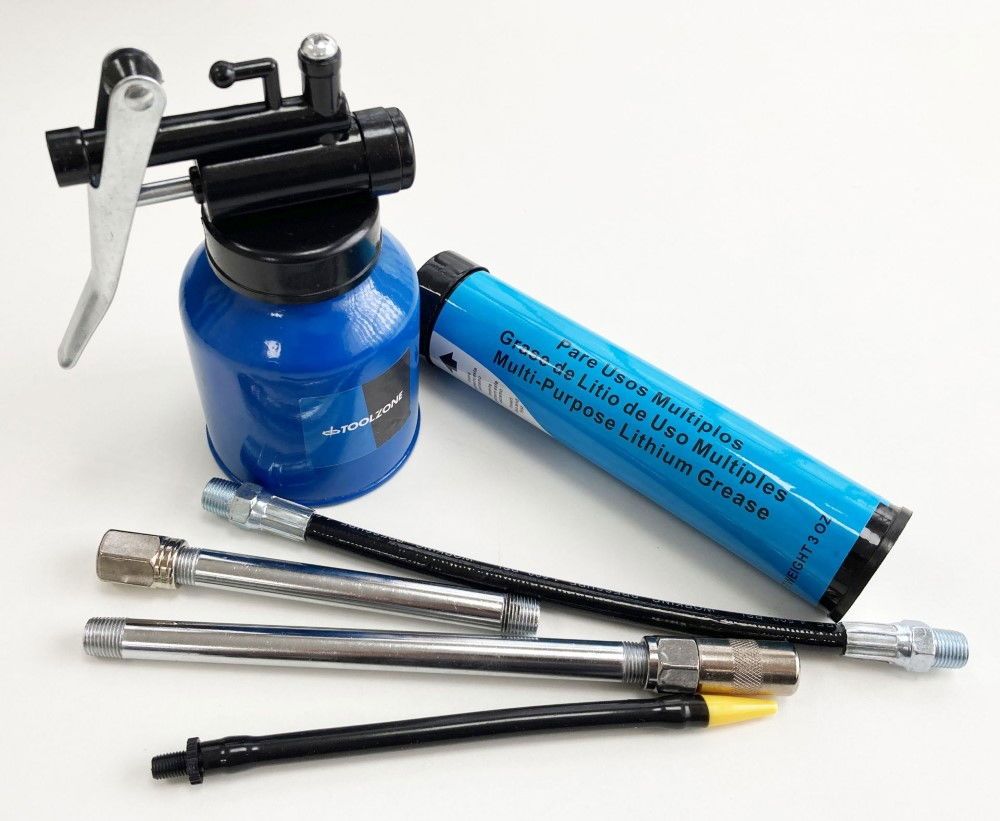 MINI GREASE GUN KIT 5pc PISTOL TYPE WITH FIXED AND FLEXIBLE NOZZLE - TOOLZONE KDPAU370 - Image 5