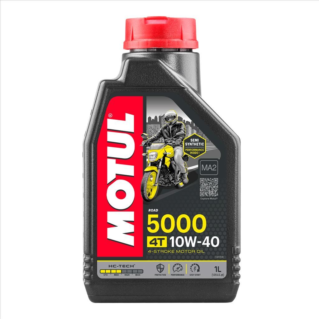 5000 10W40 4T 1 Litre UK, MOTUL 450035, BOX=12, Motorcycle, TECHNOSYNTHESE