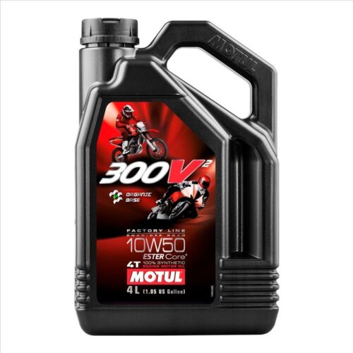300VÂ² 4T FACTORY LINE 10W50 4 Litre, MOTUL 450299, BOX=4, Motorcycle, 100% SYNTHETIC