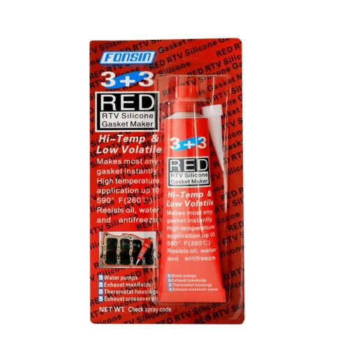 GASKET MAKER HI TEMP RED RTV SILICONE 100g