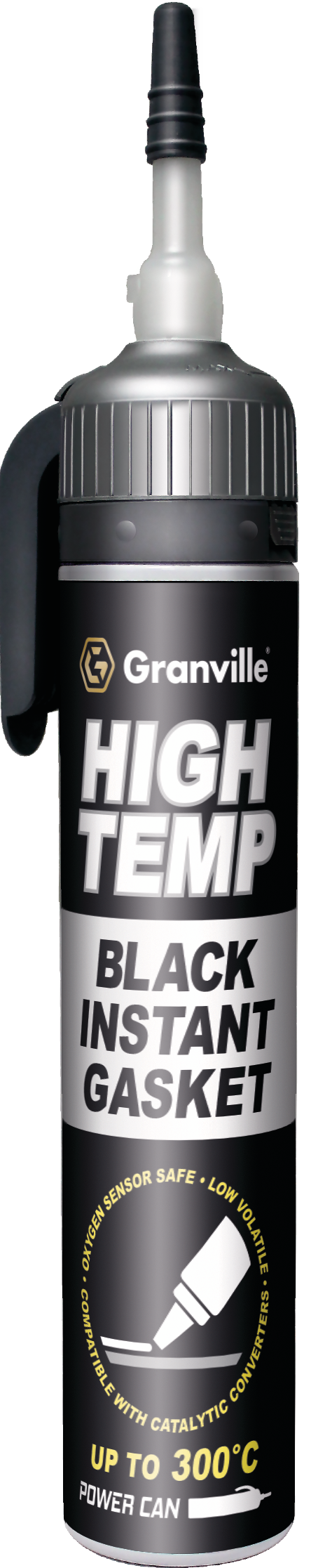 INSTANT GASKET SEALANT AEROSOL BLACK 200ML HIGH TEMPERATURE 300Â°C SILICONE GRANVILLE 0458