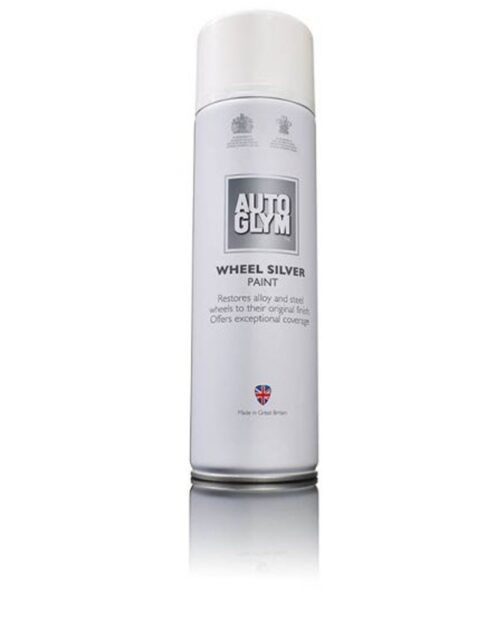 WHEEL SILVER SPRAY PAINT 450ML AEROSOL AUTOGLYM 26012B