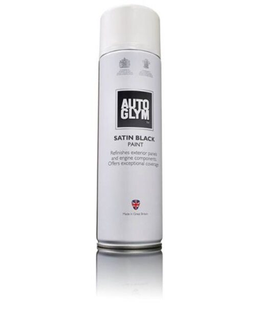 SATIN BLACK SPRAY PAINT 450ML AEROSOL AUTOGLYM 25012B