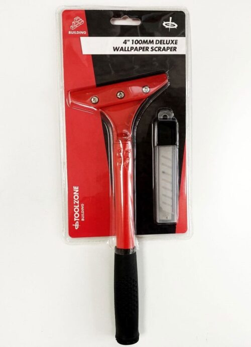 WALLPAPER SCRAPER 4″ WITH 5 BLADES METAL BODY – TOOLZONE KDPDC185