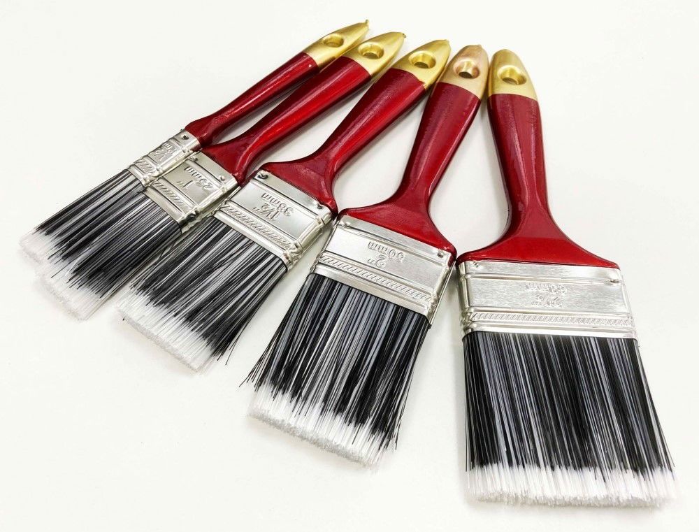 PAINT BRUSH SET 10PC NYLON BRISTLE ASSORTED SIZES - TOOLZONE KDPDC143 - Image 2