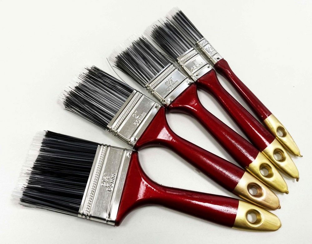 PAINT BRUSH SET 10PC NYLON BRISTLE ASSORTED SIZES - TOOLZONE KDPDC143 - Image 3