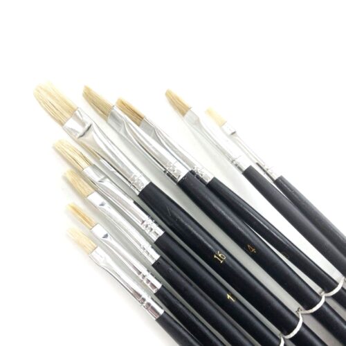 ARTIST BRUSHES 9PC FLAT SIZES 0-16 WOOD HANDLE – TOOLZONE KDPBR013