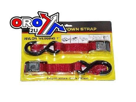 TIE DOWN 1 inch x 6ft 500KGS RED