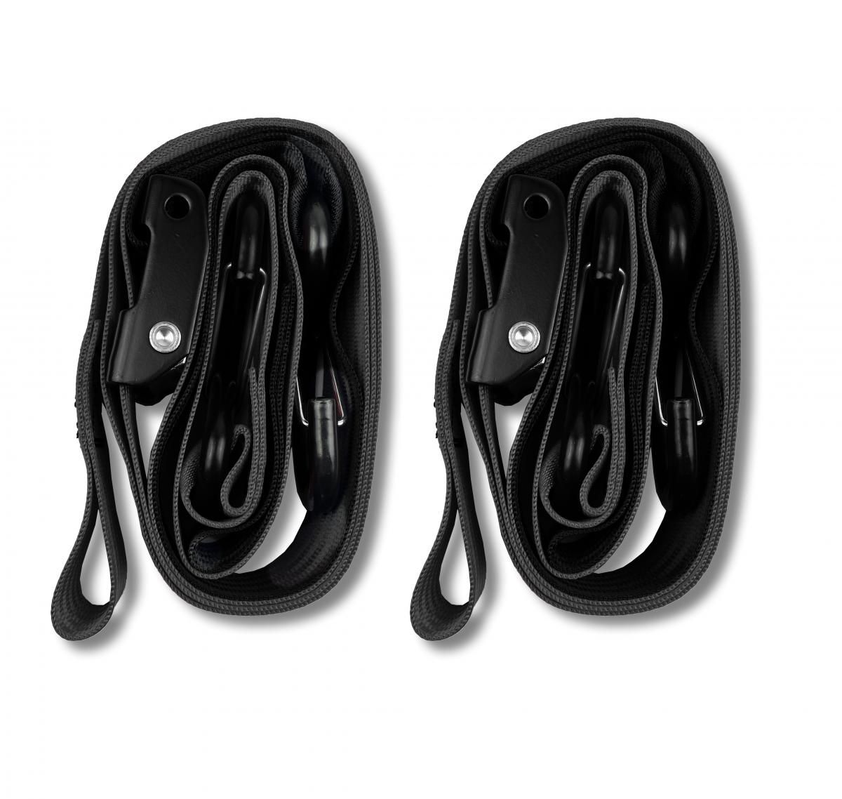 TIE DOWNS 38mm 1.5" BLACK & BLACK, 500KG - Image 2