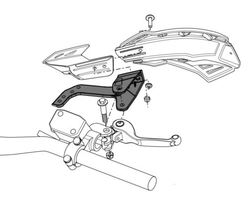 DUAL, FLX, VERTIGO FITTING KIT, LEVER MOUNTED, RTECH R-KITSUPFLXNR