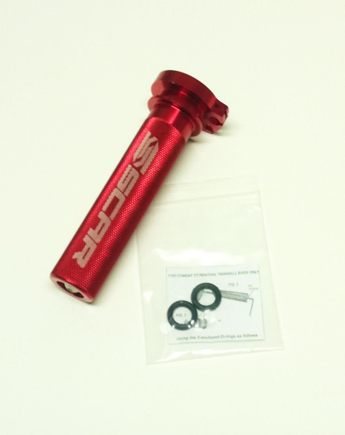 THROTTLE TUBE / BEARING, CRF 250/450 SCAR RACING TT200 RED, ALUMINIUM CNC BILLET 4-STROKE - Image 2
