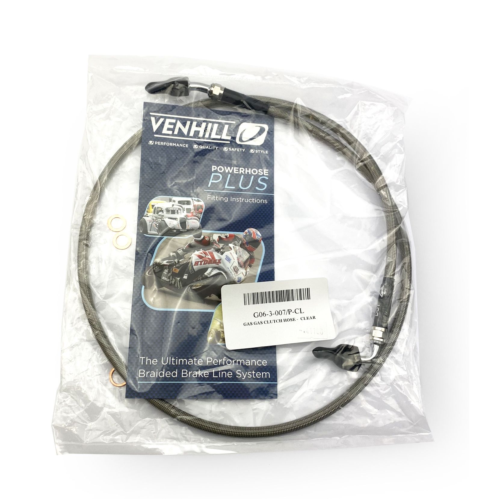 HOSE CLUTCH CLEAR / BLK, GASGAS 2024-2025, VENHILL G06-3-007/P-CL - Image 2