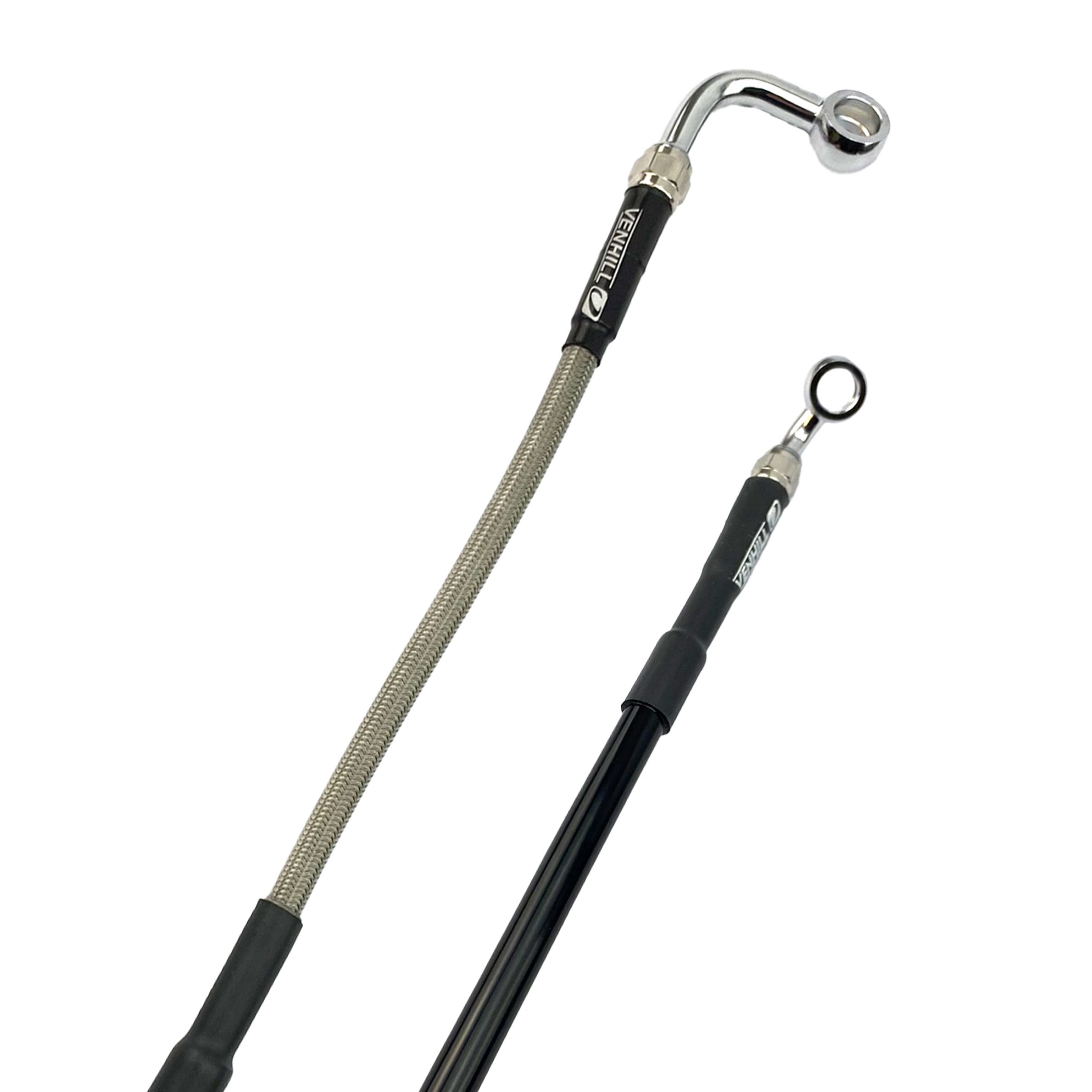 HOSE FRONT BRAKE CLEAR / BLK, KAWASAKI KX 450 F 2024-2025, VENHILL K02-1-061/P-CL