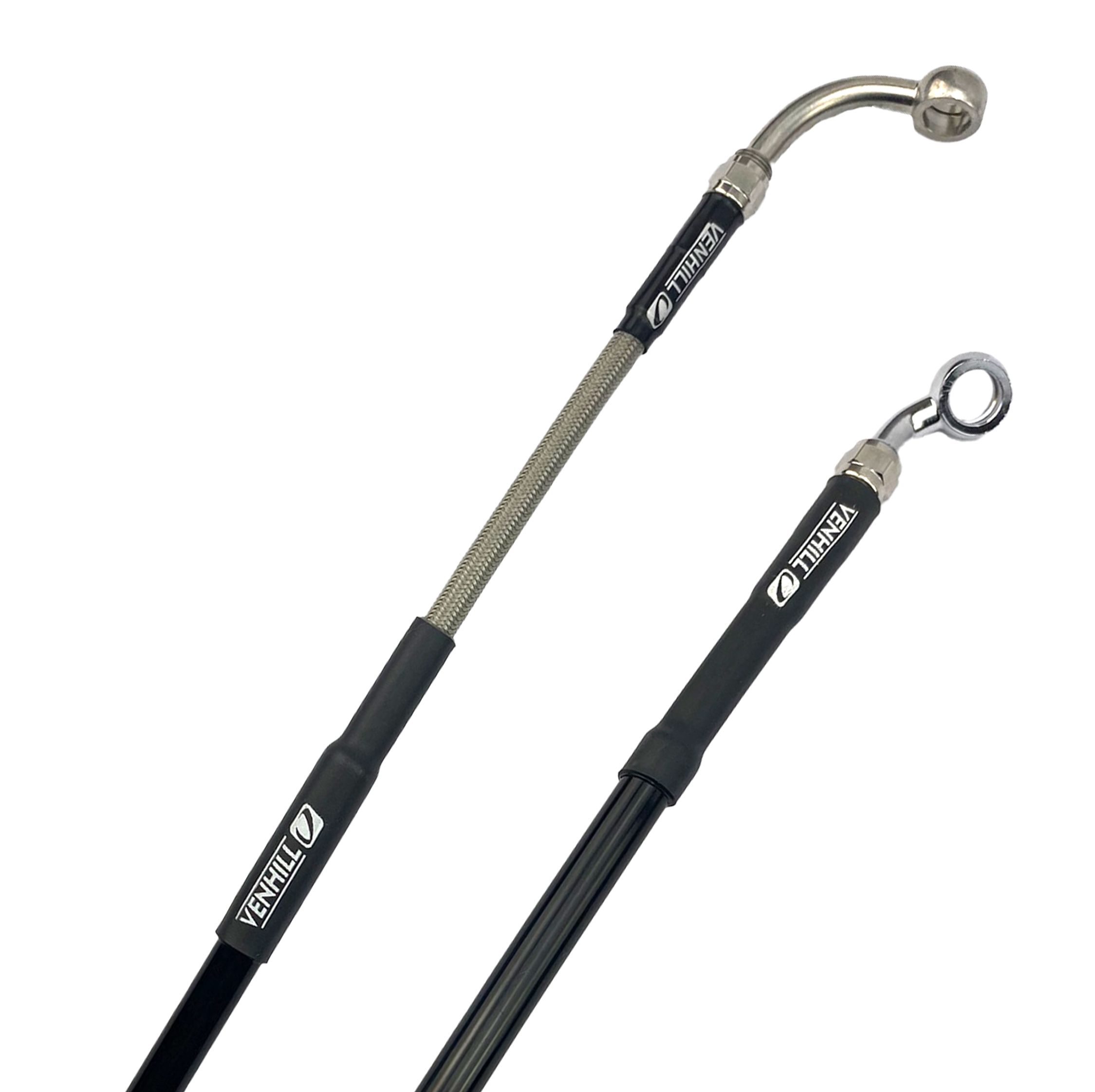 HOSE REAR BRAKE SILVER / BLK, VENHILL B05-2-004/P-CL, BETA