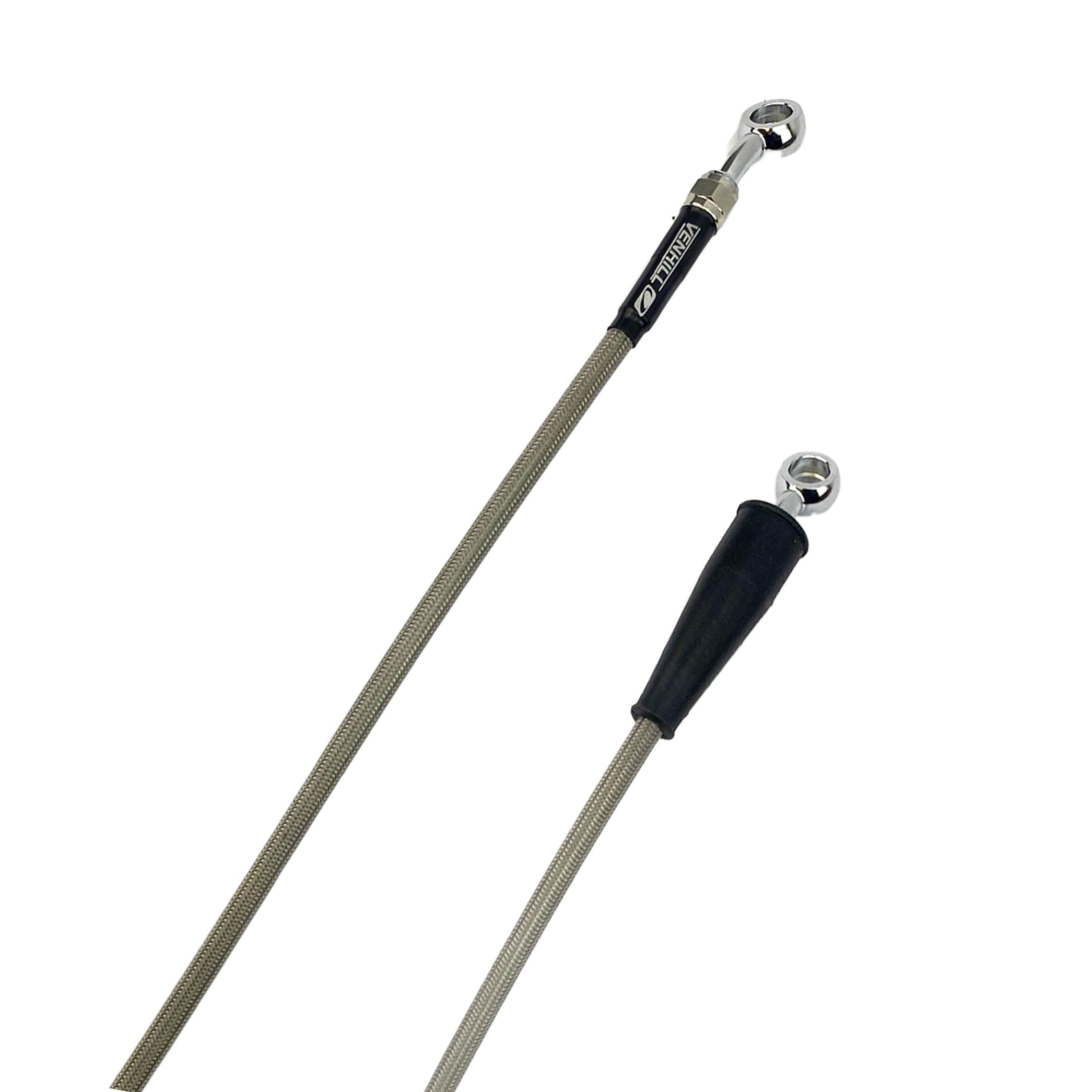 HOSE FRONT BRAKE SILVER / BLK, VENHILL B05-1-007/P-CL, BETA