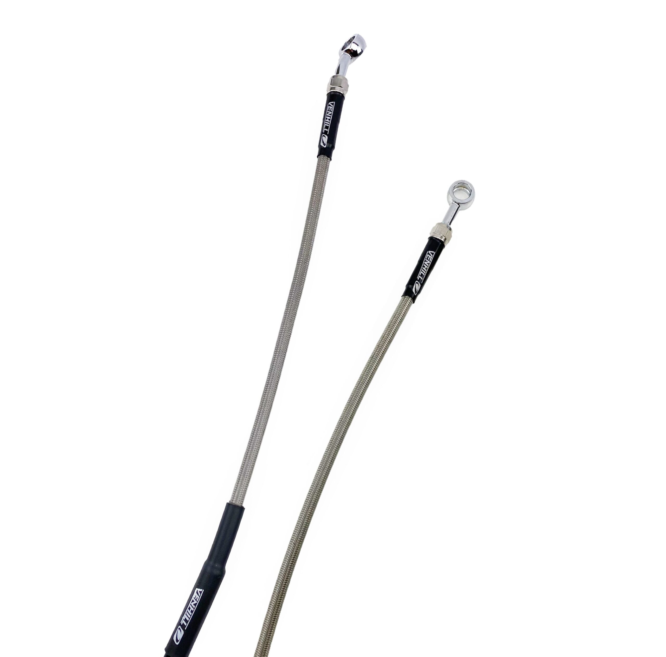 HOSE FRONT BRAKE SILVER / BLACK, MC125/250 2024-25 GAS GAS, VENHILL G06-1-011/P-CL