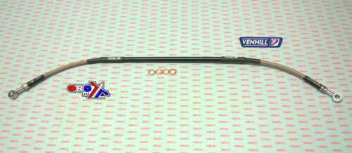 HOSE REAR BRAKE SILVER / BLK, VENHILL K02-2-030/P-CL