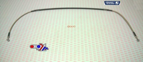 HOSE FRONT BRAKE SILVER / BLK, VENHILL K01-1-044/P-CL