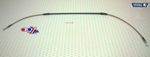 HOSE FRONT BRAKE SILVER / BLK, VENHILL T04-1-004/P-CL, TM