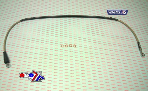HOSE FRONT BRAKE SILVER / BLACK KX65 2012-25, VENHILL K02-1-056/P-CL