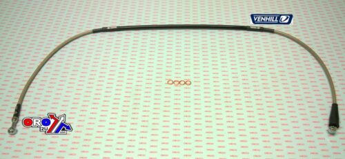 HOSE FRONT BRAKE SILVER / BLACK KX85 2014-25, KX100 14-21, VENHILL K02-1-034/P-CL, 43095-0769