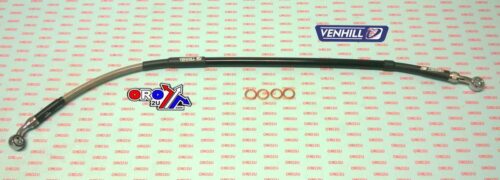 HOSE REAR BRAKE SILVER / BLACK KX85 2012-25, VENHILL K02-2-006/P-CL, 43095-0670