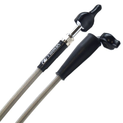 HOSE FRONT BRAKE SILVER / BLK, VENHILL T04-1-001/P TM 125 250