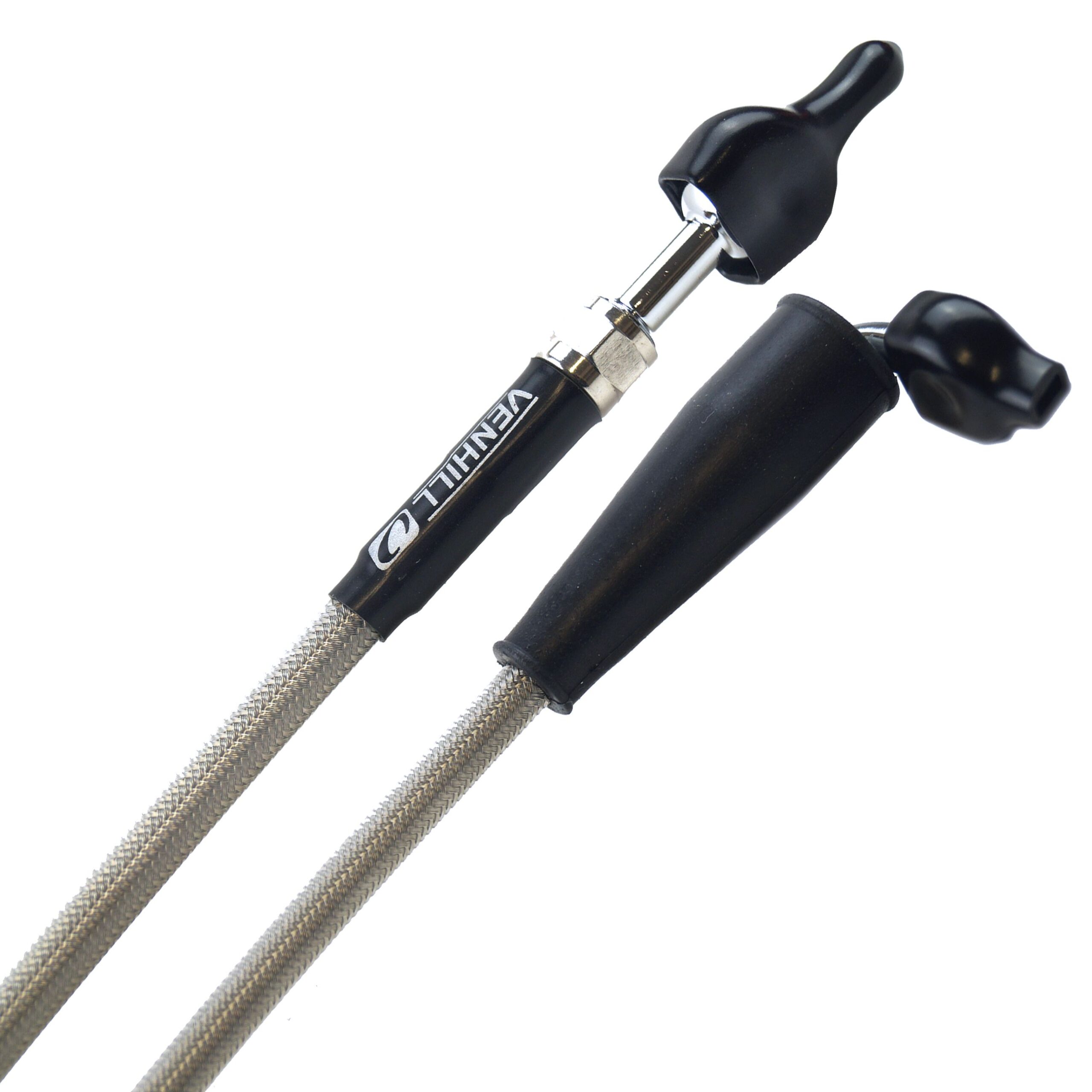 HOSE FRONT BRAKE SILVER / BLK, VENHILL T04-1-001/P TM 125 250