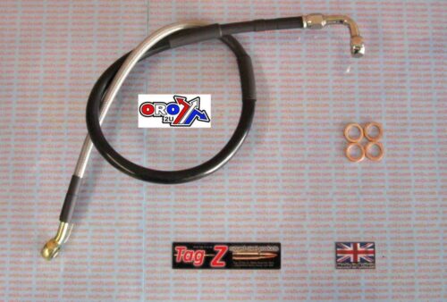 HOSE REAR BRAKE SILVER /BLK KTM 250 400 525 EXC SX 04-13