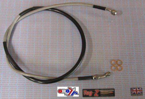 HOSE FRONT BRAKE SILVER/BLACK, KX KXF RM RMZ RMX 250 450