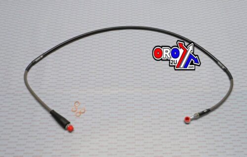 HOSE FRONT BRAKE SILVER / BLK, VENHILL H02-1-032/P, HONDA XR250 1985