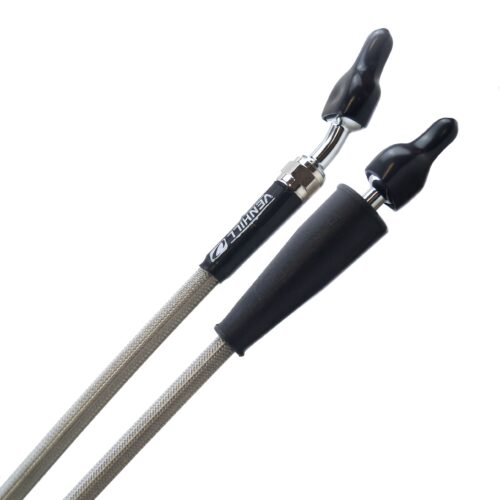 HOSE FRONT BRAKE SILVER / BLK, VENHILL K02-1-029/P-CL, KAWASASKI KX500 1996-2004