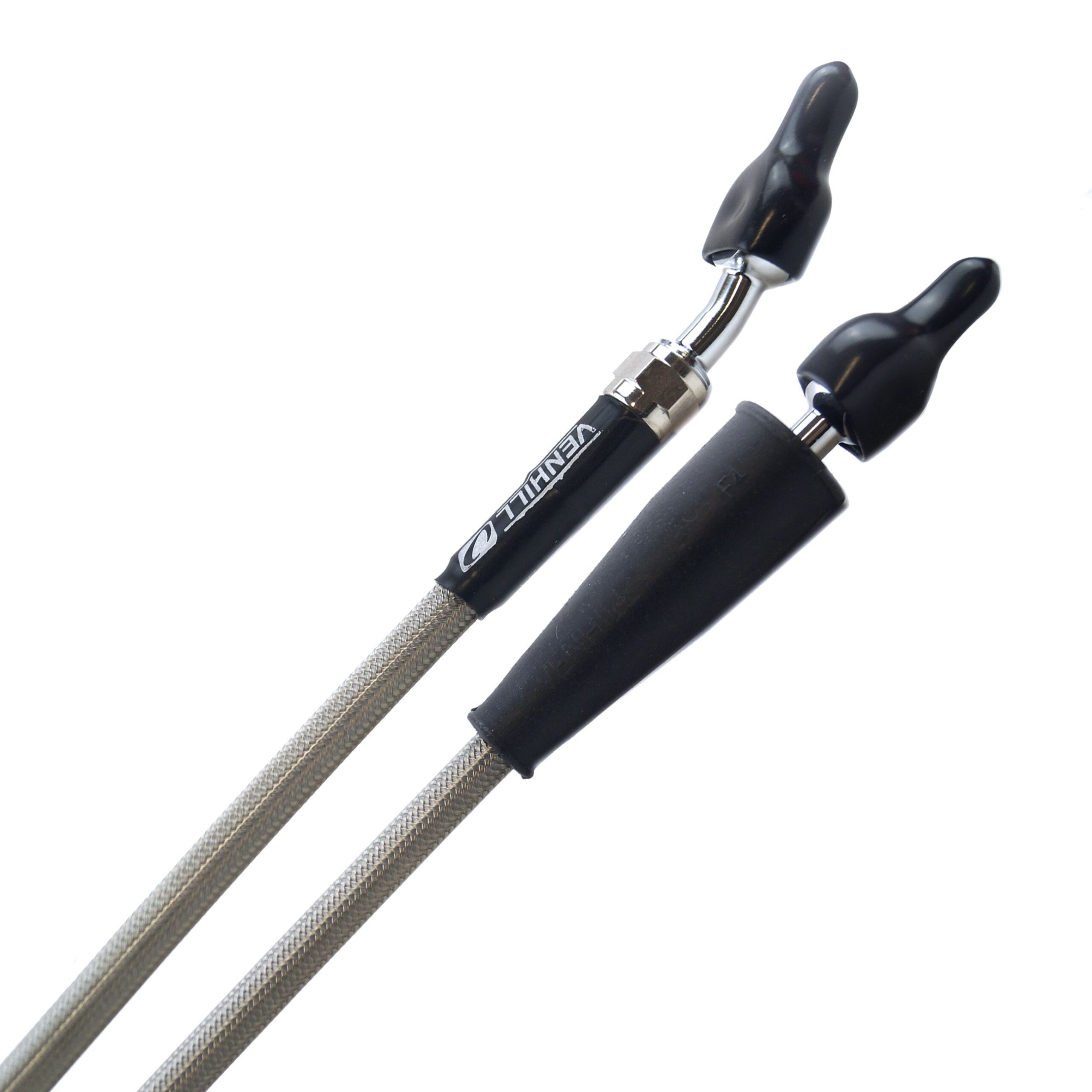 HOSE FRONT BRAKE SILVER / BLK, VENHILL K02-1-029/P-CL, KAWASASKI KX500 1996-2004