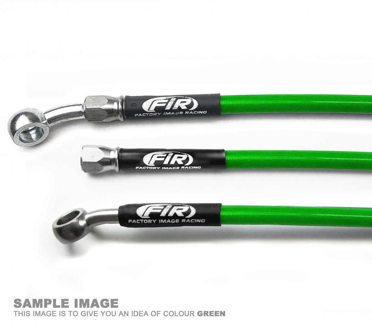 HOSE FRONT BRAKE GREEN / BLK KAWASAKI KX65 2000-2001 - Image 2