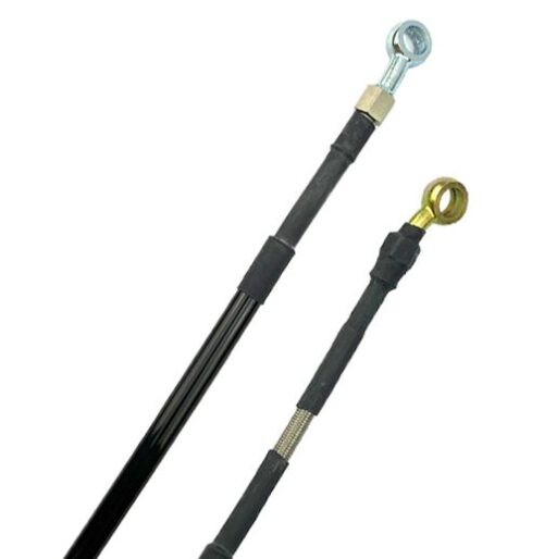 HOSE REAR BRAKE SILVER / BLK HONDA 00-02 CR80 SMALL WHEEL H02-2-021/P