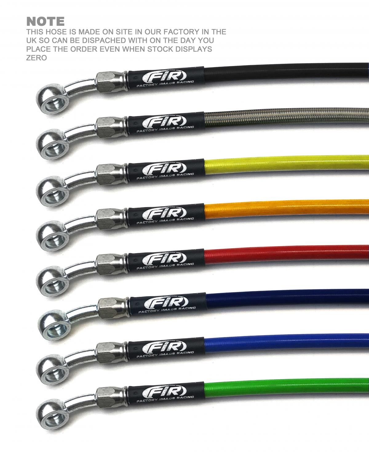 HOSE FRONT BRAKE SILVER / BLK, YZ / WR with HEADLIGHT FITTED, KIT DONE VENHILL Y01-1-047/P - Image 2