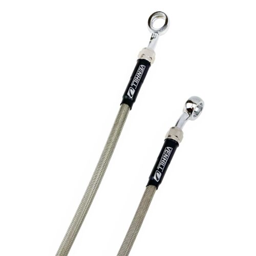 HOSE FRONT BRAKE SILVER / BLK, VENHILL Y01-1-033/P, YAMAHA XT225 SEROW