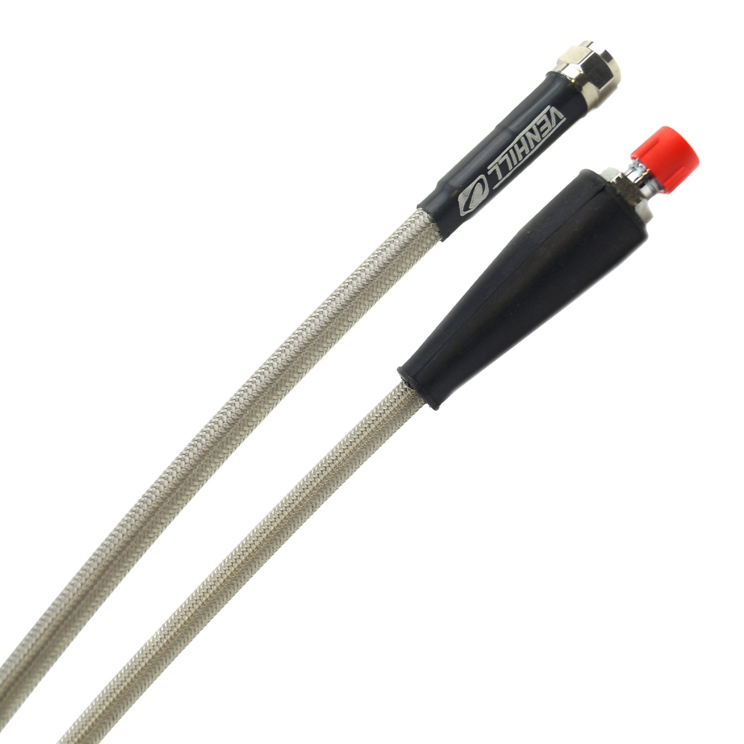 HOSE FRONT BRAKE SILVER / BLK, VENHILL Y01-1-040/P-CL, YAMAH YZ125 YZ250 WR250 1992-1995