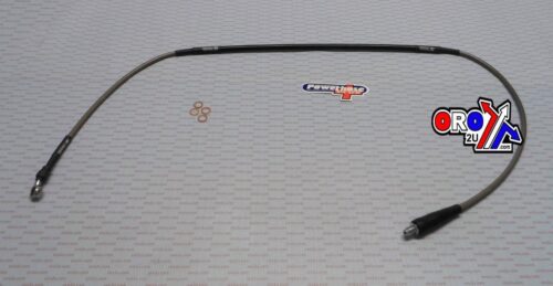 HOSE FRONT BRAKE SILVER / BLK, VENHILL K01-1-019/P, 1985-1988 KTM GS W/P.