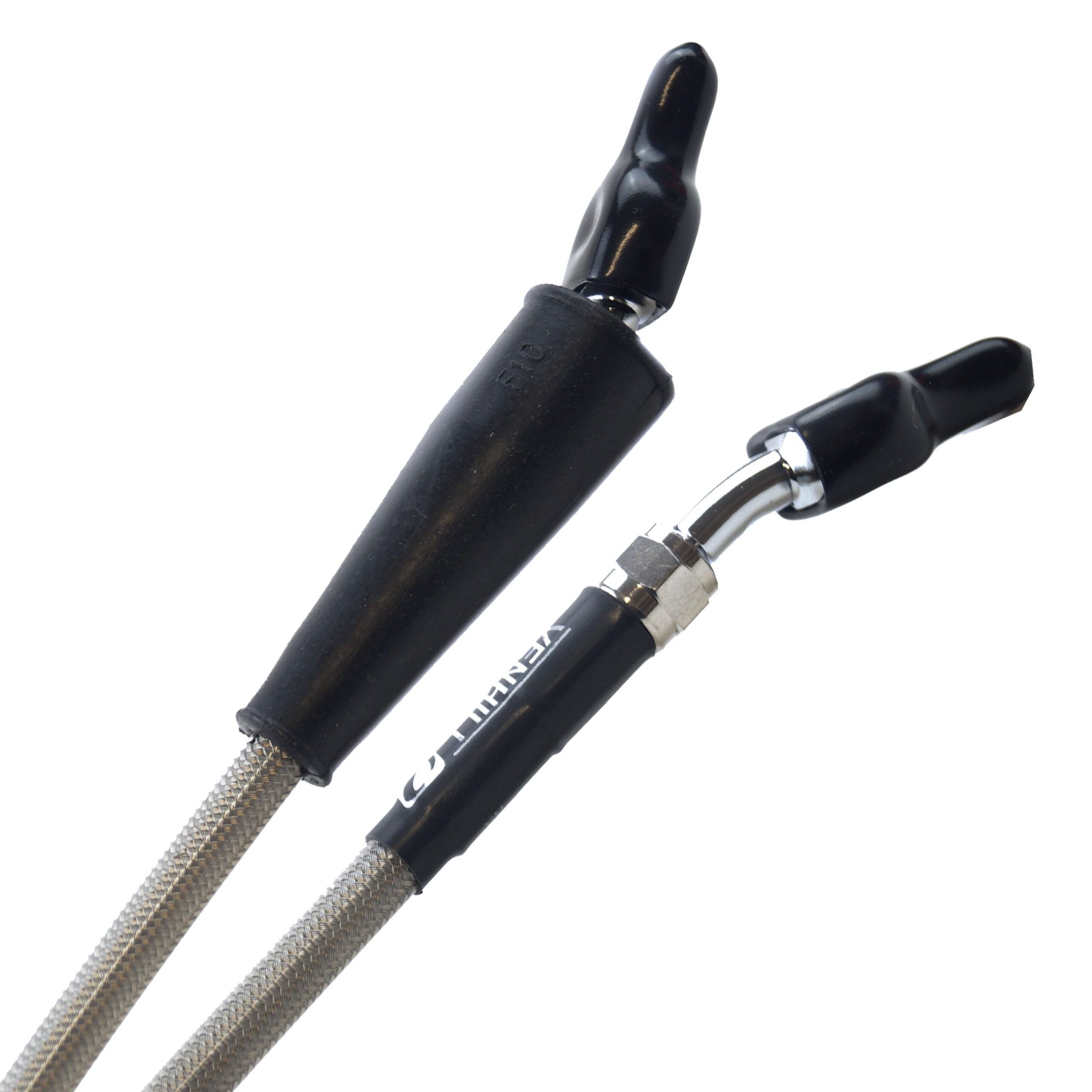 HOSE FRONT BRAKE SILVER / BLK, VENHILL H01-1-037/P TE450 07-0