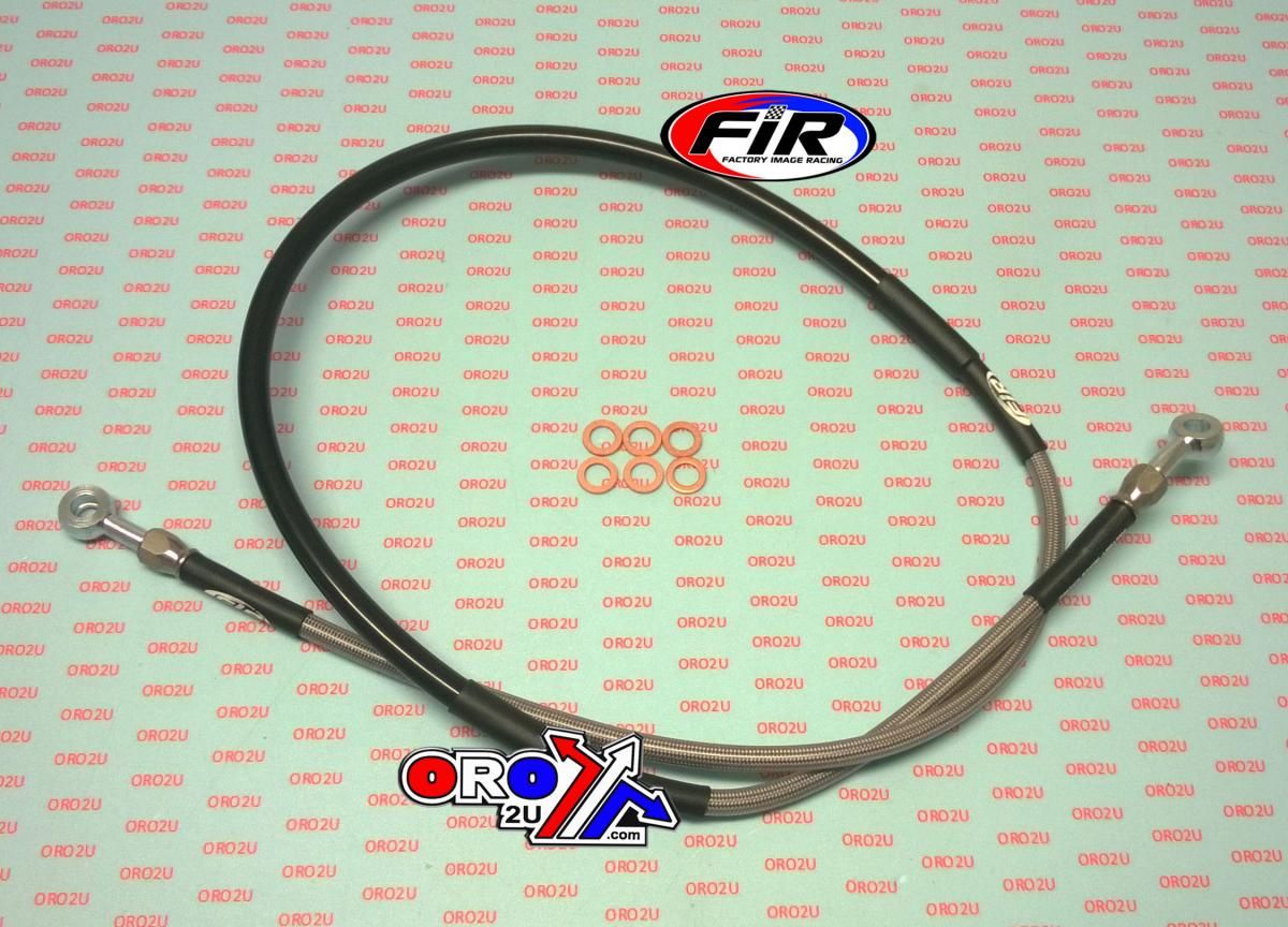 FRONT BRAKE HOSE SILVER / BLACK, KTM 85 SX 2013 - 2016, M8 FITTINGS K01-1-040/P-CL - Image 3