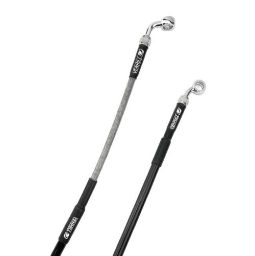 HOSE REAR BRAKE SILVER / BLK, VENHILL Y01-2-035/P-CL