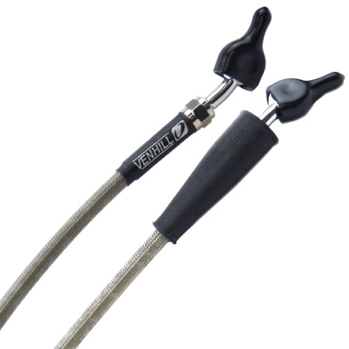 HOSE FRONT BRAKE SILVER / BLK, VENHILL Y01-1-073/P-CL