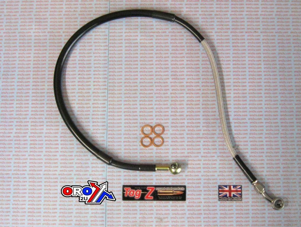 HOSE REAR BRAKE SILVER / BLACK YAMAHA YZ125 YZ250 V 1989 - Image 3