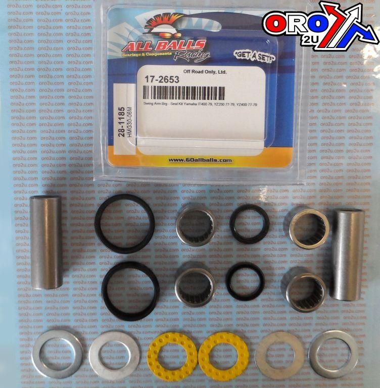 SWINGARM BEARING KIT ALLBALLS, ALLBALLS 28-1185 YAMAHA IT400 1979/YZ250/400 77-79