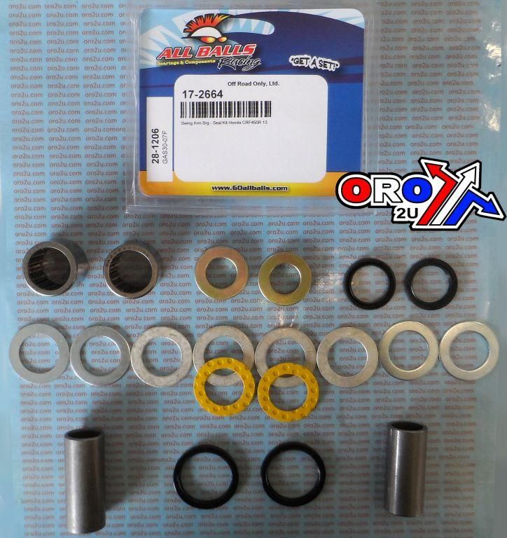 SWINGARM BEARING KIT ALLBALLS, ALLBALLS 28-1206 HONDA CRF250/450 13-17 - Image 3