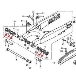 THRUST BEARING WASHER SWINGARM KIT HONDA CRF KAWASAKI KXF 92046-1240 52143-KZ3-860