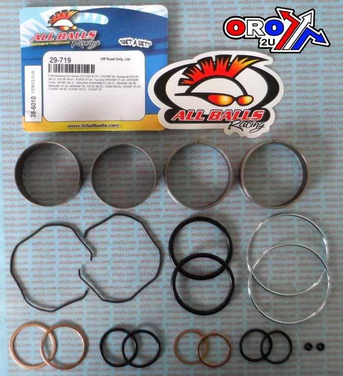 FORK BUSHING KIT 96-20 HON/KAW/YAM CR/KX/WR/YZ, ALLBALLS 38-6010 DIRT