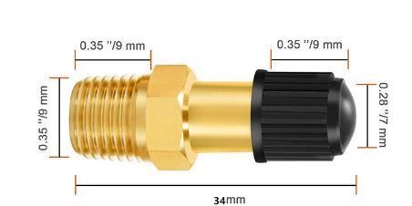 VALVE SCHRADER 1/8 NPT EACH DIA 8mm 21mm LONG 120130000201