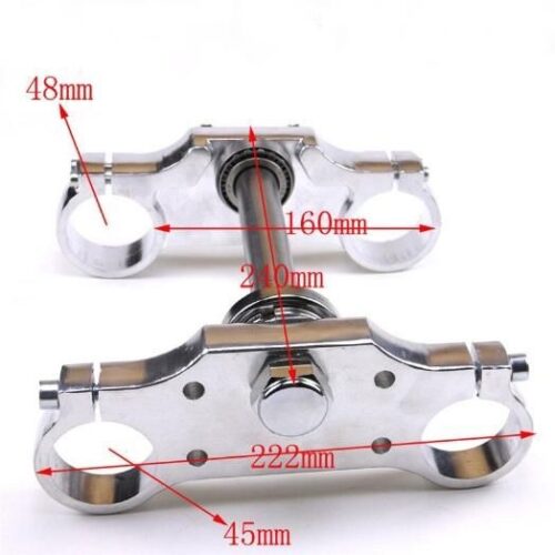 PIT BIKE TRIPLE CLAMPS 45/48MM, 22MM BAR MOUNT